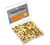 Mr. Pen- Thumb Tacks, 500 Pack, Gold, Flat Thumb Tacks, Metal Push Pins, Thumbtacks for Bulletin Board