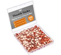 Mr. Pen Thumb Tacks - 500 Pack, Rose Gold, Flat Push Pins for Bulletin Board
