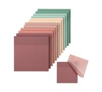 Mr. Pen- Transparent Sticky Notes, 3”x3”, Boho Colors, 12 Pads, 600 Sheets, See Through Sticky Notes Bulk