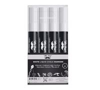 Mr. Pen- White Chalk Markers for Blackboard, 4 Pack, Dual Tip, 8 labels, White Liquid Chalk Marker, For Non-porous Surfaces, Chalkboard Pen