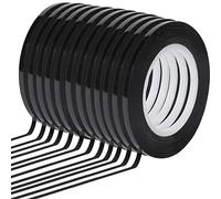 Mr. Pen- Whiteboard Tape, 12 Pack, Black, Thin Tape for Dry Erase Board, Whiteboard Accessories, Dry Erase Board Accessories, Striping Tape, Dry Erase Board Tape, Chart Tape, Graphic Tape, Grid Tape