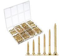 Mr. Pen- Wood Screws Assortment Kit, 152 pcs, Gold, Phillips Tips, Assorted Wood Screws, 6 Sizes (2”, 1-1/2”, 1-1/4”, 1”, 3/4”, 1/2”)