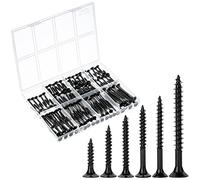 Mr. Pen-Wood Screws Assortment Kit - 152pc, Incl. Black Phillips Wood Screws & Flat Heads