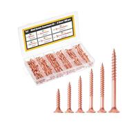 Mr. Pen- Wood Screws Assortment Kit, 300 pcs, Rose Gold, Phillips Head, 6 Sizes (2”, 1-1/2”, 1-1/4”, 1”, 3/4”, 1/2”), Durable Assorted Wood Screws for Woodworking & Household, Storage Box Included