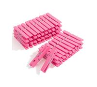 Mr. Pen Wooden Clothes Pins, 50 Pack, 2.9 Inch, Pink, Rust Resistant, Wood, Clothespins