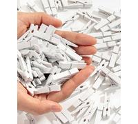 Mr. Pen- Wooden Clothes Pins, Natural Wood, 132 pcs, 1.4 Inch, White Mini Clothes Pins for Hanging Pictures, Small Clothes Pins Wood, Clothing Pins, Mini Clothespins for Photos, Small Clothes Pin