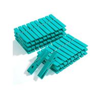 Mr. Pen- Wooden Clothes Pins, Natural Wood, 50 Pack, 2.9 Inch, Marine Aqua-Blue, Rust Resistant Clothes Pins for Hanging Clothes Pins Wood, Clothing Pins, Clothes Pegs, Wood Clothespin