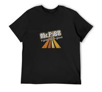 Mr. Pibb Soda Pop Drink Retro T-Shirt Graphic Mens Basic Black Unisex Cotton Casual Tee S