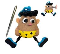 Mr Plucky Toy | Hair Pluck Toy | Funny Hair Plucking Fidget Toy with Tweezers | Funny Skin Hair Plucking Keychain | Plucking Hair Toy | Novelty Gag Toy for Halloween