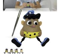 Mr Plucky Toy, Hair Plucking Fidget Toy, Hair Pulling Disorder Fidget Toys, Trichotillomania Fidget Toys With Tweezers, Funny Skin Hair Plucking Keychain, Novelty Stress Relief Sensory Toy(C)