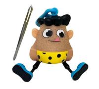 Mr Plucky Toy, Hair Pulling Monst-er Stress Toy, Funny Skin Hair Plucking Keychain, Funny Hair Pluck Toy with Tweezers, Trichotillomania Fidget Toys, Stress Relief Toy for Key School Bag Purse