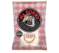 MR PORKY Crispy Strip Clipstrip - 24 x 35g Savoury Pork Snack Packs