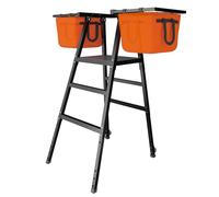 MR Portable Volleyball Coaching Tower with Ball Bag Attachments, Adjustable Volleyball Referee Stand, Volleyball Training Tower for Passing, Defense, and Blocking Drills