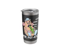 Mr Potato Funny Pipe Smoking Marijuana Smoker Stoner Stainless Steel Insulated Tumbler