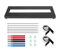 Mr.Power 15" x 5.7" Mini Pedalboard, 0.75lb Alum Alloy Super Light Guitar Bass Effect Pedal Board, With Accessories Self Adhesive Hook Loop Tape, Cable Ties, CabIe Clamps (Small Pedalboard)