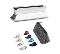 Mr.Power Guitar Slide Metal Steel Tone Bar for Dobro, Lap Steel Hawaiian Guitar, Electric Guitar with Celluloid + Stainless Steel Metal Thumb & Finger Picks Plectrums + Bag