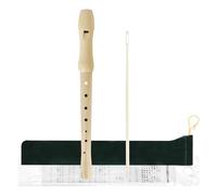 Mr.Power Maple Wooden Soprano Recorder, C Key German Style Fingering 8 Holes 2 Piece School-Approved Musical Instrument Pupil Student Educational (Wood Color)