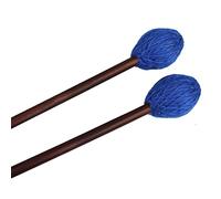 Mr.Power Marimba Mallets Wood Handle Yarn Head with Maple Handle, Bass Percussion instruments Sticks (Soft Yarn Head, Blue)