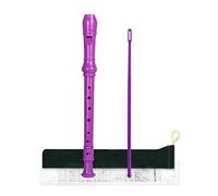 Mr.Power Soprano Recorder C Key 8 Hole German Fingering Clarinet ABS Music Flute Present for Beginner Graduation School Education Family (Purple)