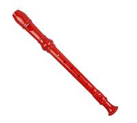 Mr.Power Soprano Recorder German Style C Key for Beginner Student Music Class 3 Piece ABS With Fingering Chart + Cleaning Stick + Carrying Bag (Red)
