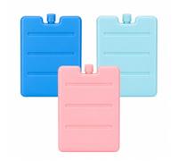 Mr Prime Ltd 3 x Assorted Reusable Mini Freezer Blocks - Slim Ice Packs for Lunch Boxes, Cool Bags & Cool Boxes, Long Lasting Reusable Freezer Packs for School, Work, Picnic, Camping & Travel