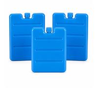 Mr Prime Ltd 3 x Blue Reusable Mini Freezer Blocks - Slim Ice Packs for Lunch Boxes, Cool Bags & Cool Boxes, Long Lasting Reusable Freezer Packs for School, Work, Picnic, Camping & Travel
