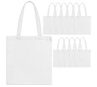 MR.R 12 Pcs Sublimation Blanks Canvas Polyester Bag for Heat Press Printing, 14"x16"(White)