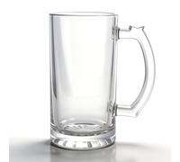 MR.R 16oz Sublimation Blanks Glass Clear Transparent Mug,Coffee Beer Mugs with Handle for Heat Thermal Coating Transfer