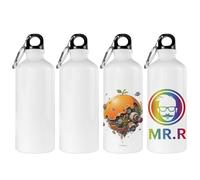 MR.R 4PCS 20oz 600ml Sublimation White Blank Aluminum Sports Bottle for Sublimation Printing