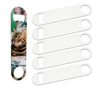 MR.R 6 Pack Sublimation Blanks White Stainless Steel Opener for Heat Press, Beer Bottle Opener for Kitchen, Bar or Restaurant