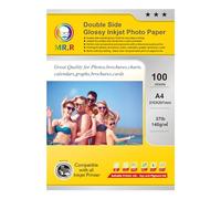 MR.R Double Sided Glossy Inkjet Photo Paper 140gsm, A4 100 Sheets for Inkjet Printers. Suitable for Printing Photos, Covers, Cards,Certificates, Leaflets, Calendars