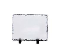 MR.R Sublimation Blank Rectangular Rock Slate Photo Plaque Picture Frame 15 x 20 cm, Customized Photo Frame Novelty for Wedding,Birthday,Baby Birth,5.9x7.88 inch