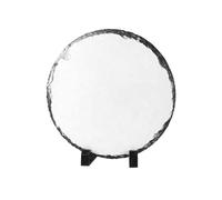 MR.R Sublimation Blank Round Rock Slate Photo Plaque Picture Frame, Customized Photo Frame Novelty for Wedding,Birthday,Baby Birth,Diameter is 7.88 inch
