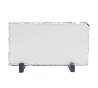 MR.R Sublimation Blanks Rock Slate Rectangular 16 x 30 cm Photo Plaque Picture Frame, Customized Photo Frame Novelty for Wedding,Birthday,Baby Birth,6.3 x 11.8 inch