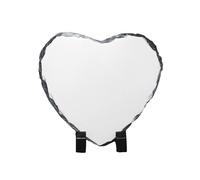 MR.R Sublimation Blanks Slate Rock Photo Stone Heart Plaque Picture Frame 20 x 20 cm Customized Photo Frame Novelty For Wedding Birthday Baby Birth 7.87 x 7.87 inch