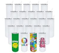 MR.R Sublimation Blanks Stainless Steel Tumblers,25PCS 20OZ Double Wall for Heat Press