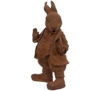 Mr Rabbit Garden Sculpture Rustic Ornament Inspirational Gifting Brown One Size