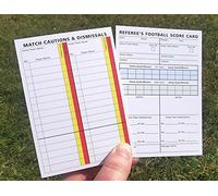 MR REF Football Referee Score Cards Sheets Pad Record - Will fit in a wallet (40)