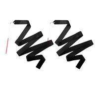 Mr Rex 2PCS Black Dance Wands Ribbon Streamers for Boys Girls Toddler Gymnastics, Kids Worship Praise Dance, Pretend Play, Ribbon Twirling, Talent Show, Outdoor Garden Toys