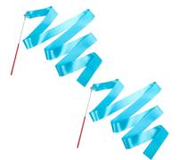 Mr Rex 2PCS Blue Dance Wands Ribbon Streamers for Boys Girls Toddler Gymnastics, Kids Worship Praise Dance, Pretend Play, Ribbon Twirling, Talent Show, Outdoor Garden Toys