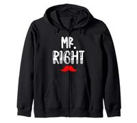 Mr Right Mrs Always Right Couple Zip Hoodie