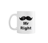 Mr Right Novelty Tea Coffee Mugs Cups Perfect for Valentines Day Weddings Birthdays Gifts or Anniversary Celebrations