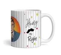 Mr Right Retro Man Pointing Finger Tea Coffee Cup Custom Gift Personalised Mug |Personalised Mug for Him | Coffee Mug | Tea Mug | Personalised Mug | Christmas| Anniversary Present | Wedding Day Gift