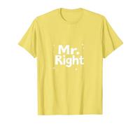 Mr. Right: Starry Romance for Grooms and Bachelors T-Shirt, Men, Lemon, L