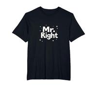 Mr. Right: Starry Romance for Grooms and Bachelors T-Shirt, Men's Big and Tall, Black, 6X Tall