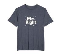 Mr. Right: Starry Romance for Grooms and Bachelors T-Shirt, Men's Big and Tall, Heather Blue, 6X Tall