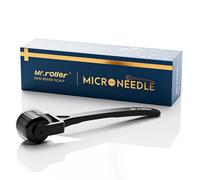Mr.roller Derma Roller, Derma Roller 0.5mm for Hair Growth, Microneedling Roller for Face Scalp Body, Beard Roller for Beard Growth, 540 Titanium Micro Needling Roller with Case for Men Women