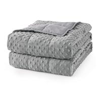 Mr. Sandman Weighted Blanket for Adults Queen Size 15 lbs, Soft Cooling Heavy Minky Blanket for Sleep, Washable Throw Blanket with