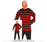 Mr Scissors Adults Halloween Fancy Dress Costume Red & Black Top