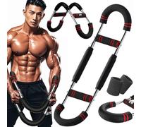 Mr Sculpt Gorilla Bar, The Gorilla Bar for Chest Workout, 2025 NEW 60-110lb Adjustable Twister Arm Trainer, Detachable Portable Power Twister Barbell for Home Workout (Red)
